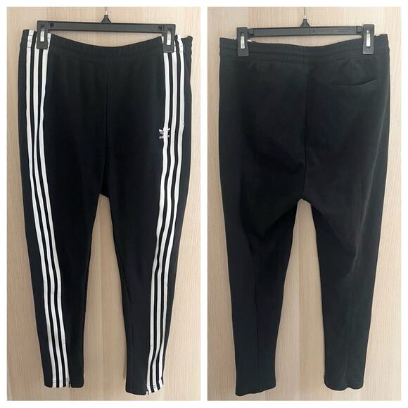 Adidas High Rise Split Ankle Side Zip Track Pant L - Picture 1 of 8